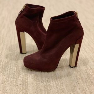 B Brian Atwood booties- burgundy color